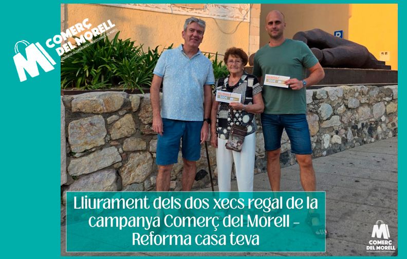 Entrega dels xecs de la campanya “Comerç del Morell – Reforma casa teva”